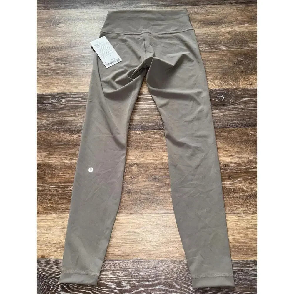 Lululemon Wunder Train High Rise 28” Warm Ash Grey Size 8 NWT